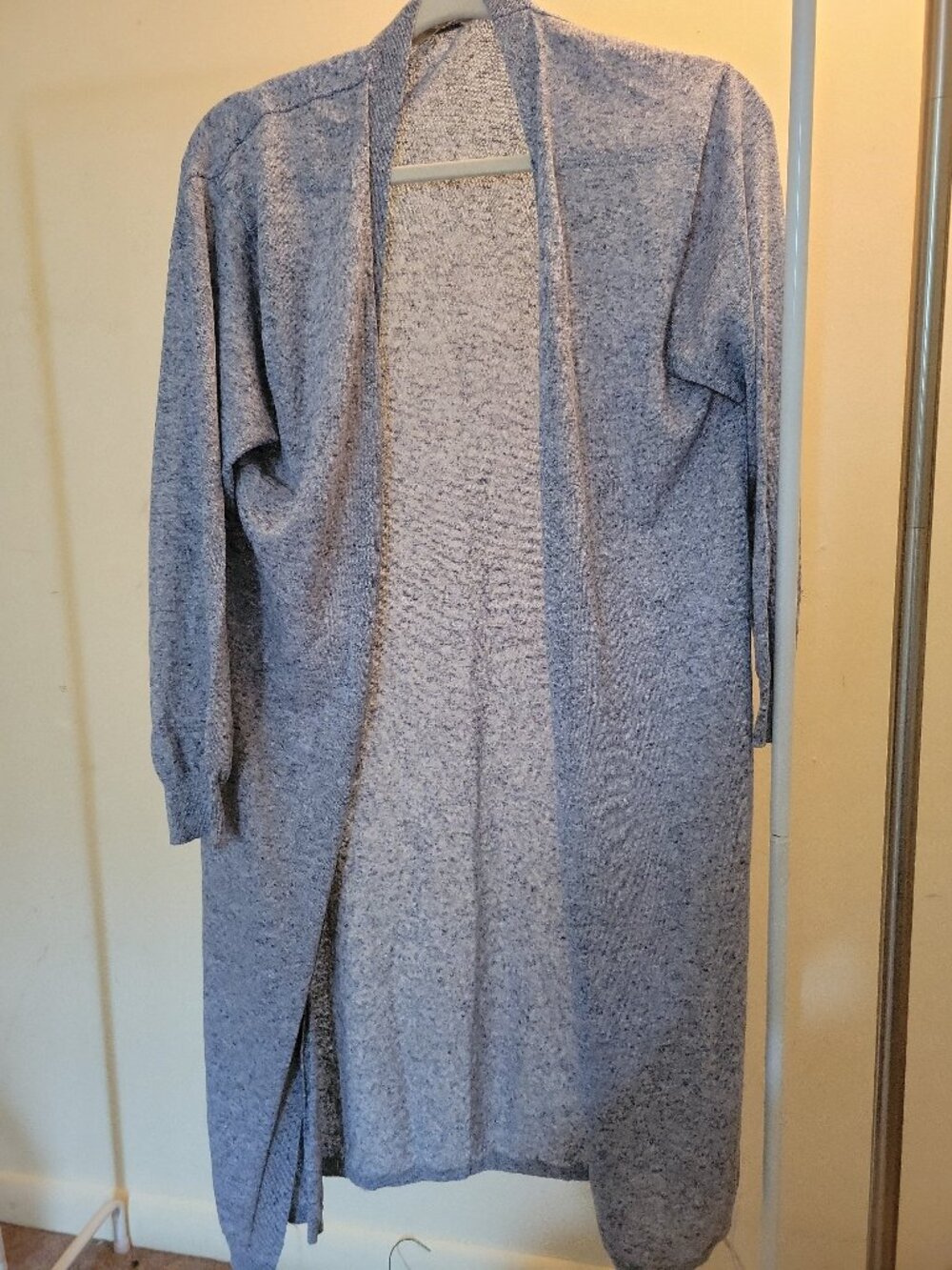 L'armoire De Luxe Open Ribbed Cardigan Gray Size 38(approx Medium) 0384PTK023K